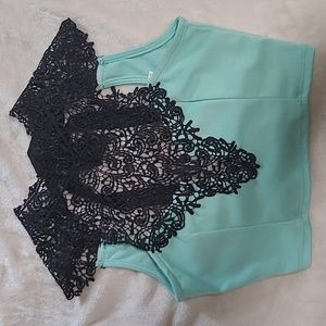 Cute Teal Small crop top